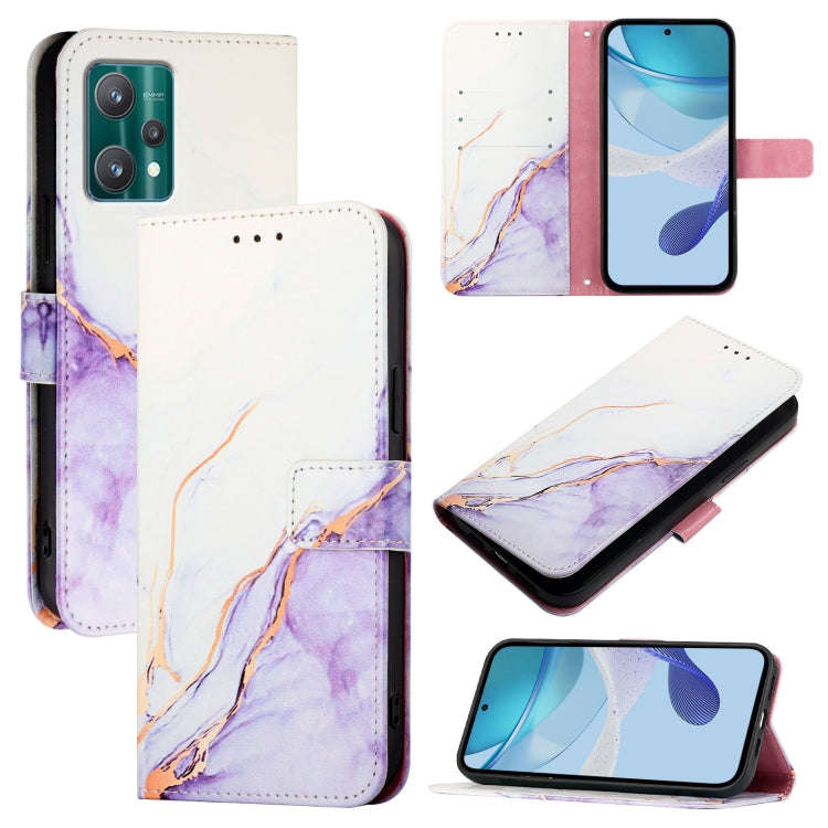 For OnePlus Nord CE 2 Lite 5G / Nord 2 Lite PT003 Marble Pattern Flip Leather Phone Case(White Pu...