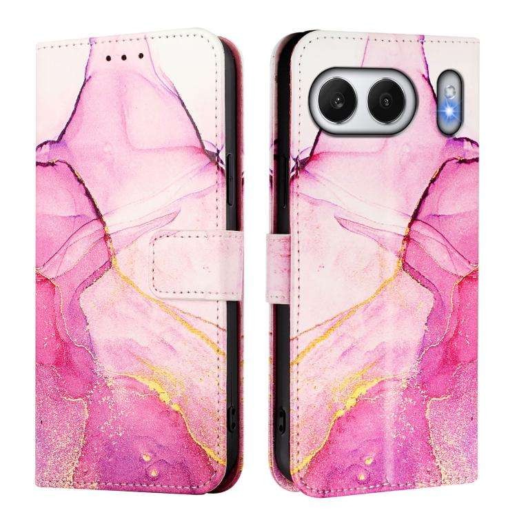 For OnePlus Nord 4 5G PT003 Marble Pattern Flip Leather Phone Case(Pink Purple Gold)