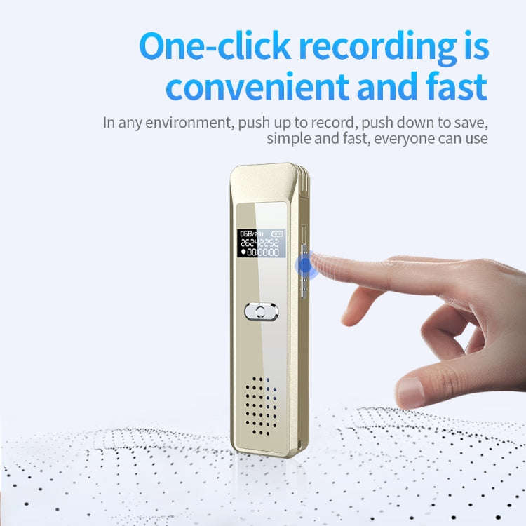 JNN Q7 Mini Portable Voice Recorder with OLED Screen, Memory:4GB(Gold)