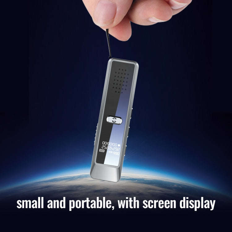 JNN Q7 Mini Portable Voice Recorder with OLED Screen, Memory:4GB(Metal Gray)