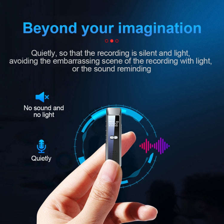 JNN Q7 Mini Portable Voice Recorder with OLED Screen, Memory:4GB(Metal Gray)