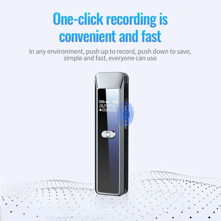 JNN Q7 Mini Portable Voice Recorder with OLED Screen, Memory:4GB(Metal Gray)
