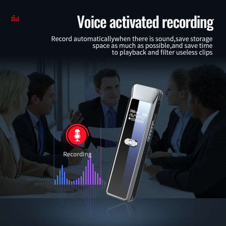 JNN Q7 Mini Portable Voice Recorder with OLED Screen, Memory:4GB(Metal Gray)