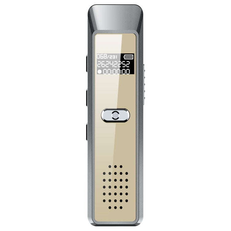JNN Q7 Mini Portable Voice Recorder with OLED Screen, Memory:8GB(Grey+Gold)
