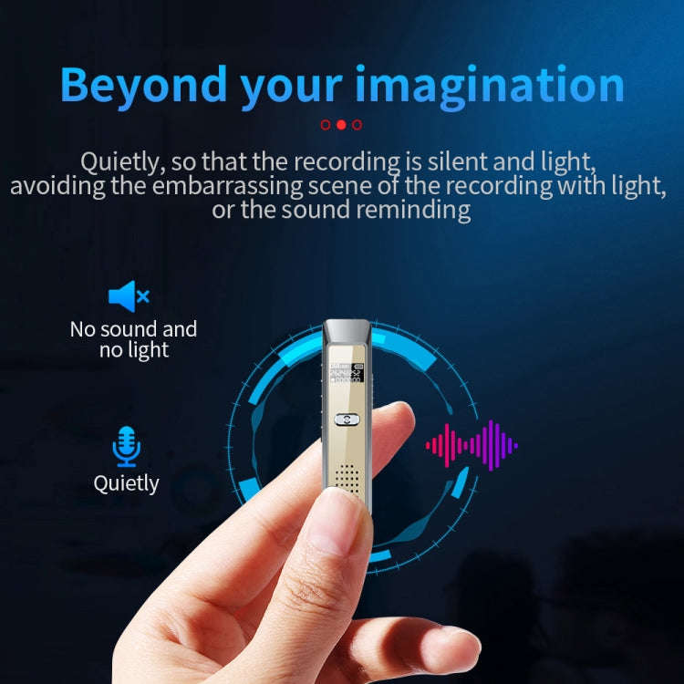 JNN Q7 Mini Portable Voice Recorder with OLED Screen, Memory:8GB(Grey+Gold)