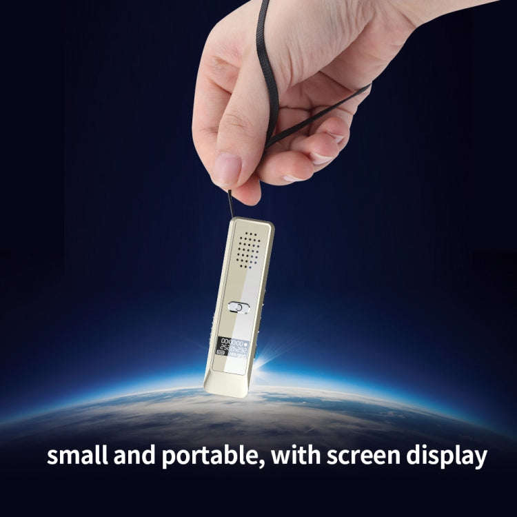 JNN Q7 Mini Portable Voice Recorder with OLED Screen, Memory:16GB(Gold)