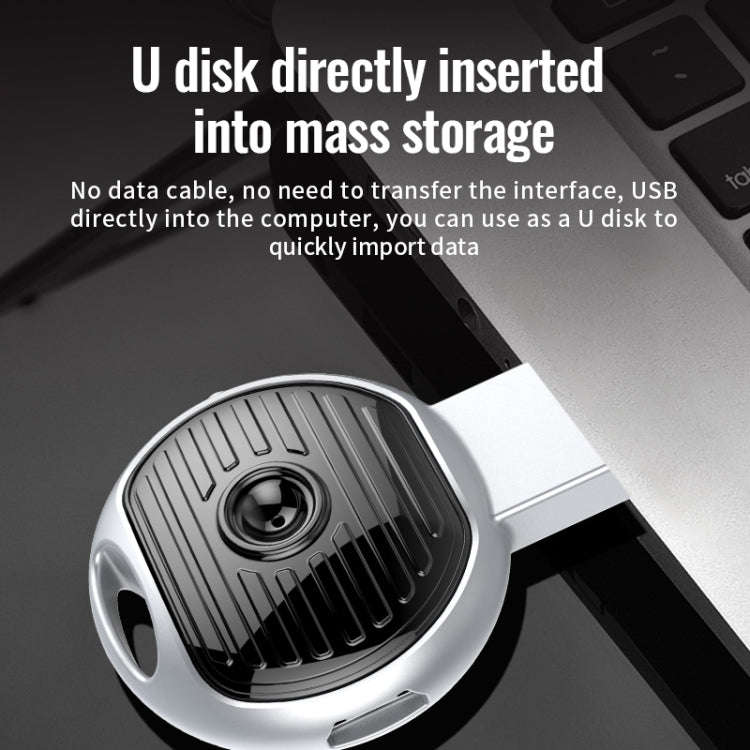 JNN S13 Zinc Alloy U-disk Voice Recorder, Memory:4GB(Silver)