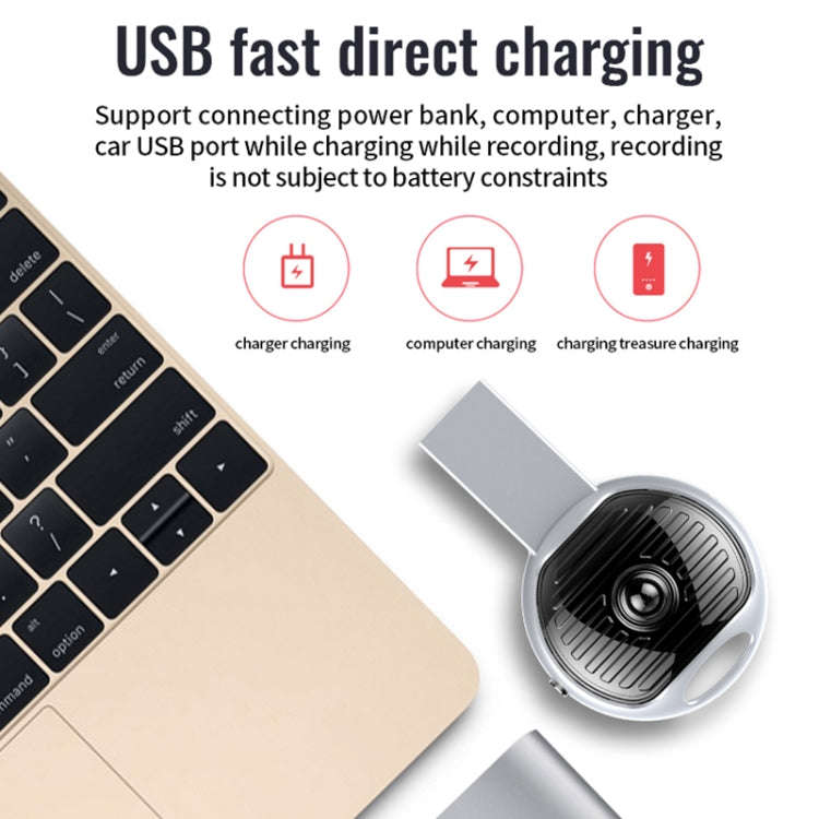 JNN S13 Zinc Alloy U-disk Voice Recorder, Memory:4GB(Silver)