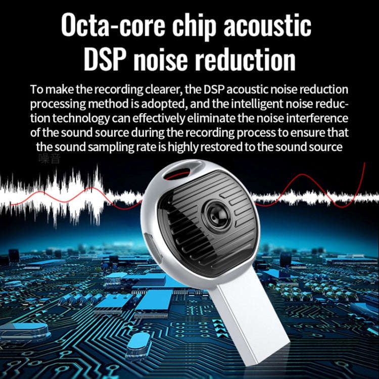 JNN S13 Zinc Alloy U-disk Voice Recorder, Memory:4GB(Silver)