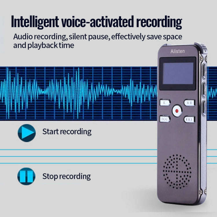 JNN X26 Mini Portable Voice Recorder with OLED Screen, Memory:8GB(Gold)