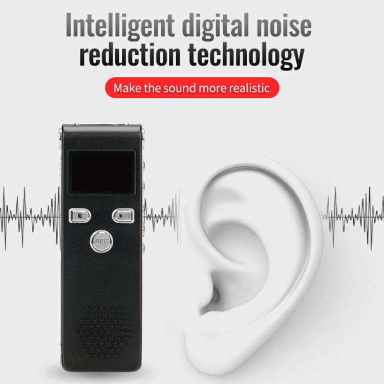 JNN X18 Mini Smart HD Noise Cancelling Voice Recorder, Memory:32GB(Black)