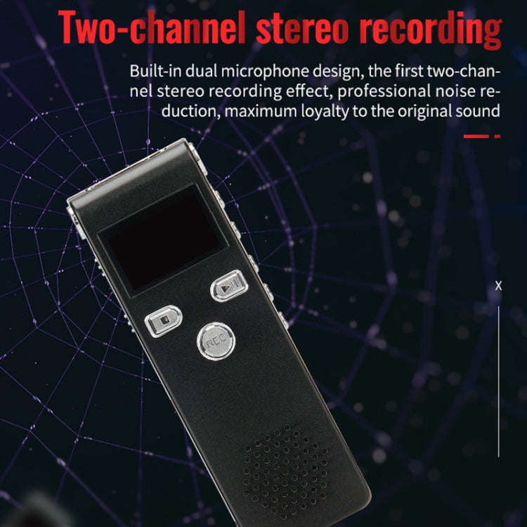 JNN X18 Mini Smart HD Noise Cancelling Voice Recorder, Memory:32GB(Black)
