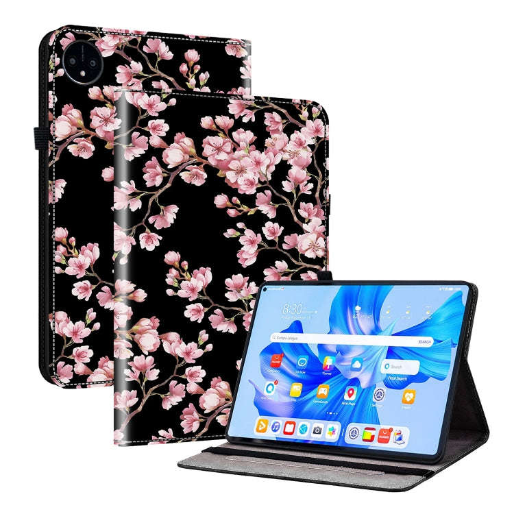 For Huawei MatePad Pro 11 2022 Crystal Texture Painted Leather Smart Tablet Case(Plum Bossom)
