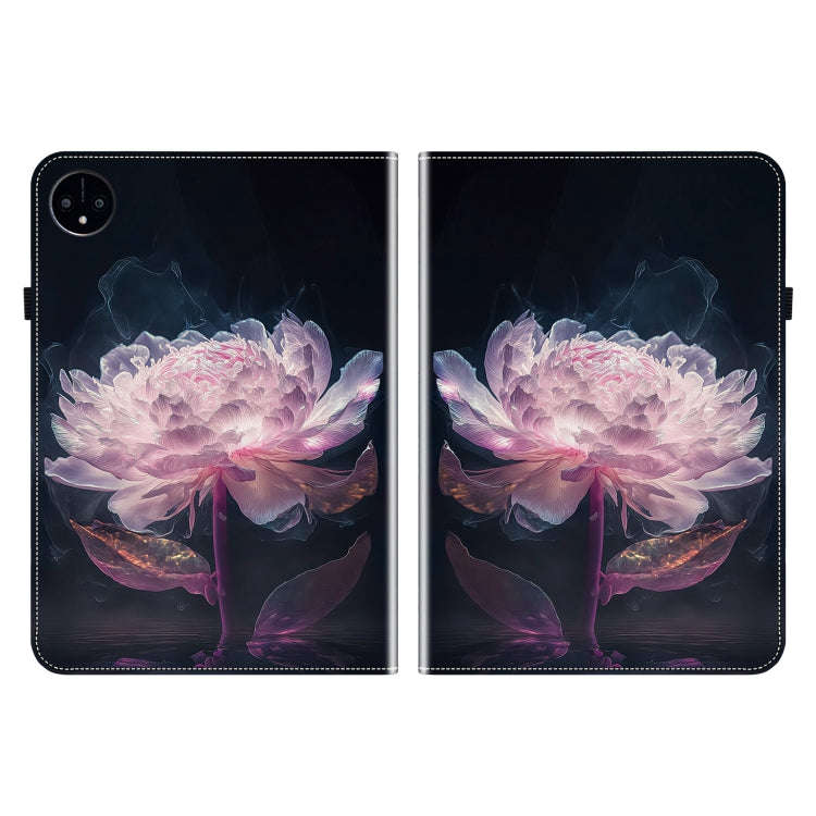 For Huawei MatePad Pro 11 2022 Crystal Texture Painted Leather Smart Tablet Case(Purple Peony)