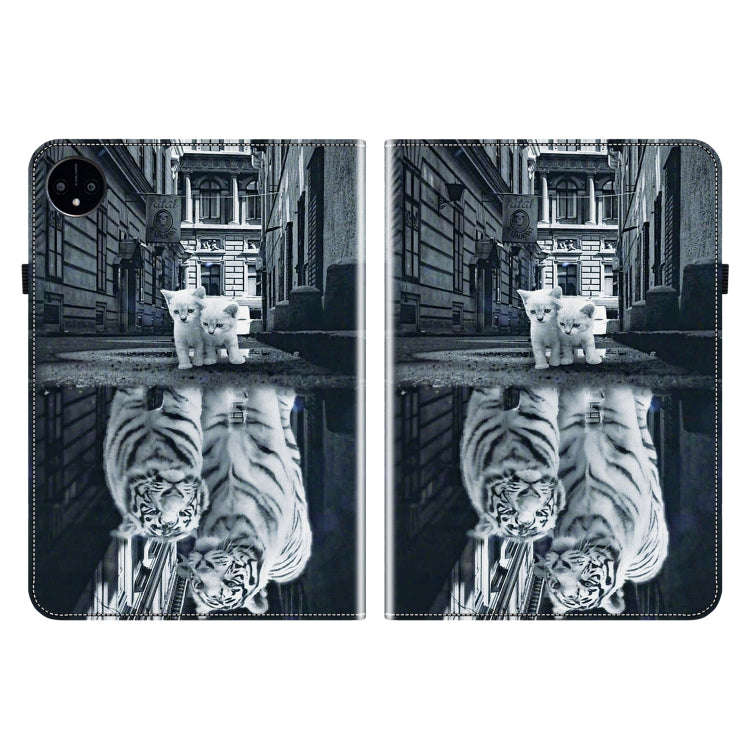For Huawei MatePad Pro 11 2022 Crystal Texture Painted Leather Smart Tablet Case(Cat Reflection T...