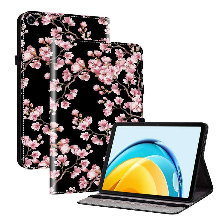 For Huawei MatePad SE 10.4 Crystal Texture Painted Leather Smart Tablet Case(Plum Bossom)