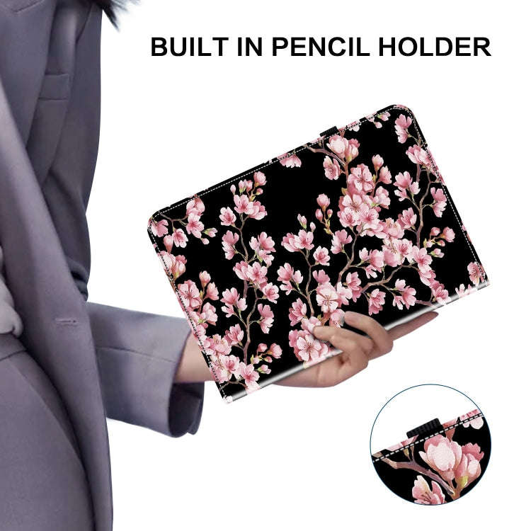 For Huawei MatePad SE 10.4 Crystal Texture Painted Leather Smart Tablet Case(Plum Bossom)