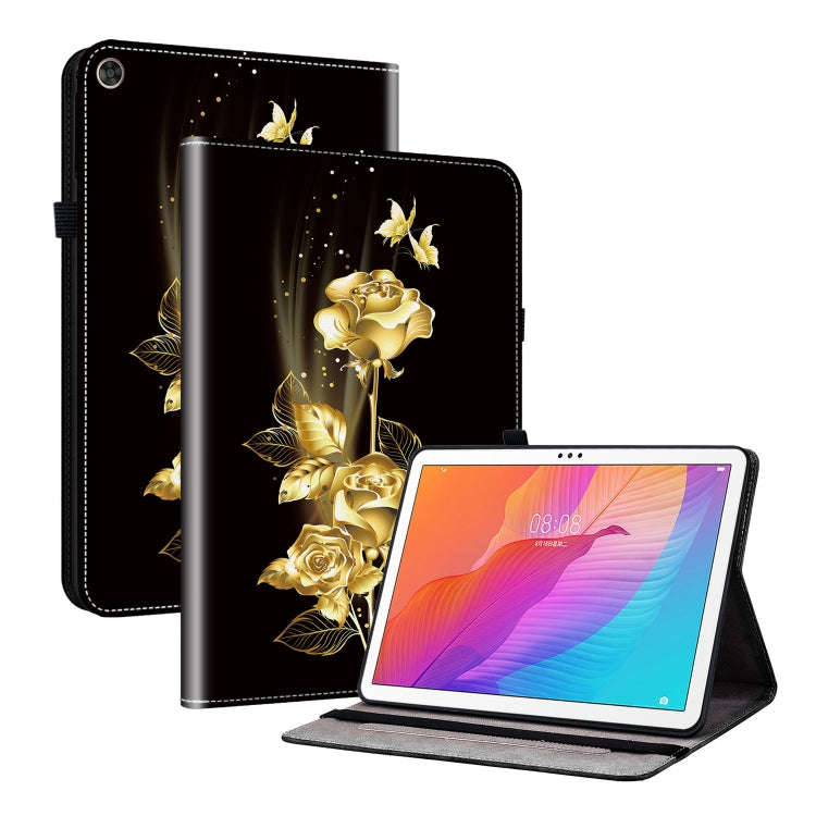 For Huawei MatePad T 10s / Enjoy Tablet 2 Crystal Texture Painted Leather Smart Tablet Case(Gold ...