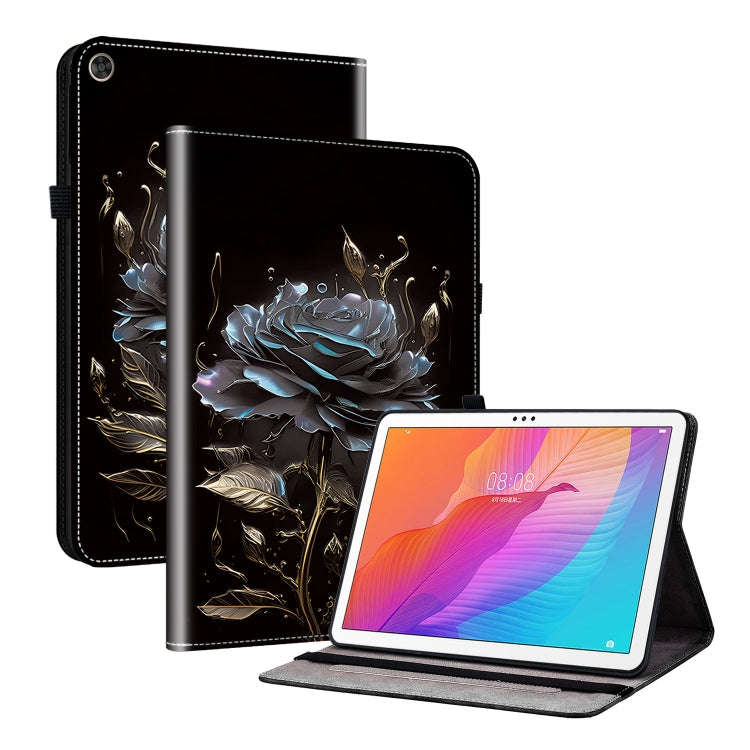For Huawei MatePad T 10s / Enjoy Tablet 2 Crystal Texture Painted Leather Smart Tablet Case(Black...