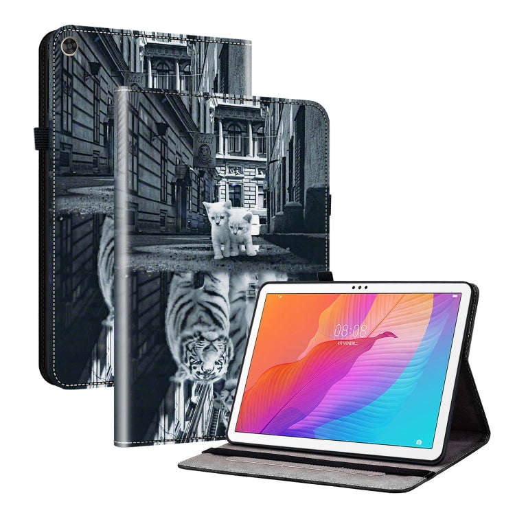 For Huawei MatePad T 10s / Enjoy Tablet 2 Crystal Texture Painted Leather Smart Tablet Case(Cat R...