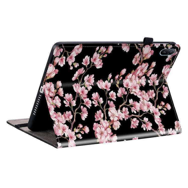 For Huawei MatePad SE 11 2024 Crystal Texture Painted Leather Smart Tablet Case(Plum Bossom)