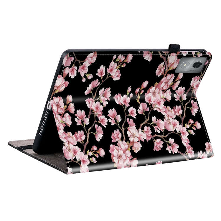 For Lenovo Tab K11 Plus Crystal Texture Painted Leather Tablet Case(Plum Bossom)