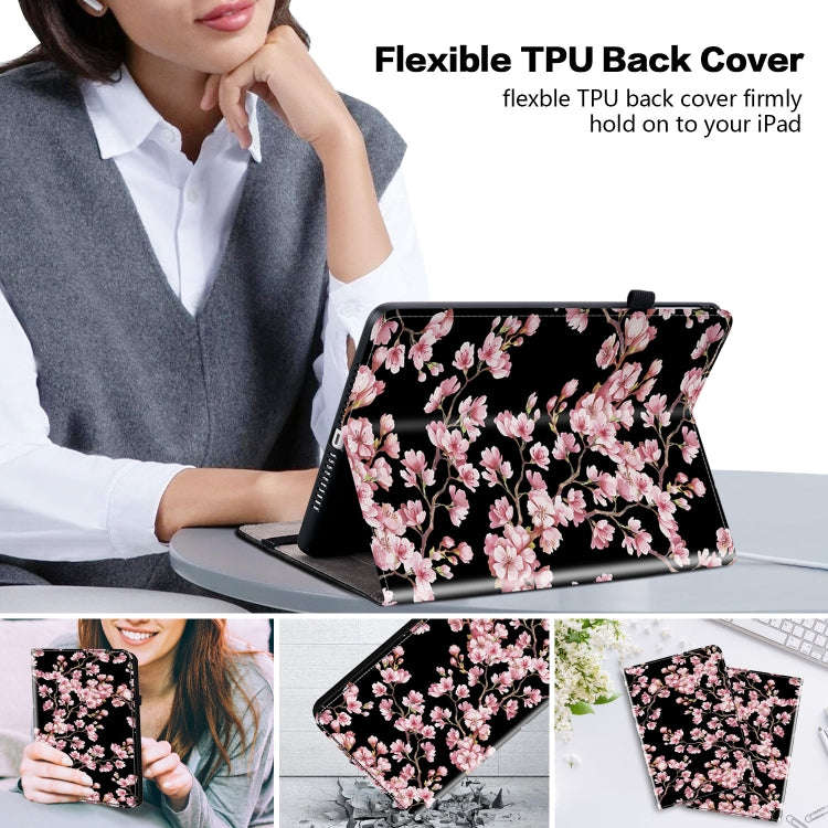 For Lenovo Tab K11 Plus Crystal Texture Painted Leather Tablet Case(Plum Bossom)