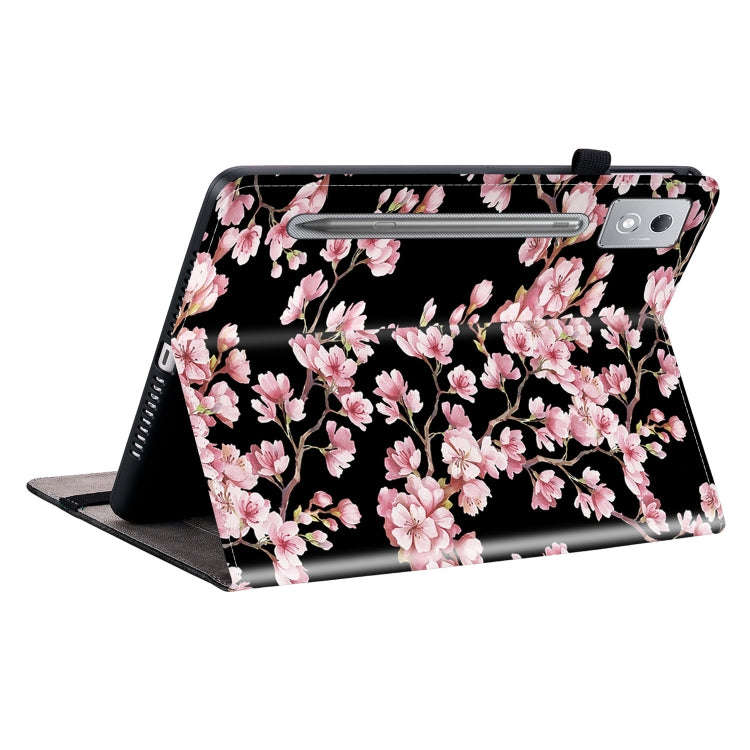 For Lenovo Tab P12 12.7 2025 Crystal Texture Painted Leather Tablet Case(Plum Bossom)