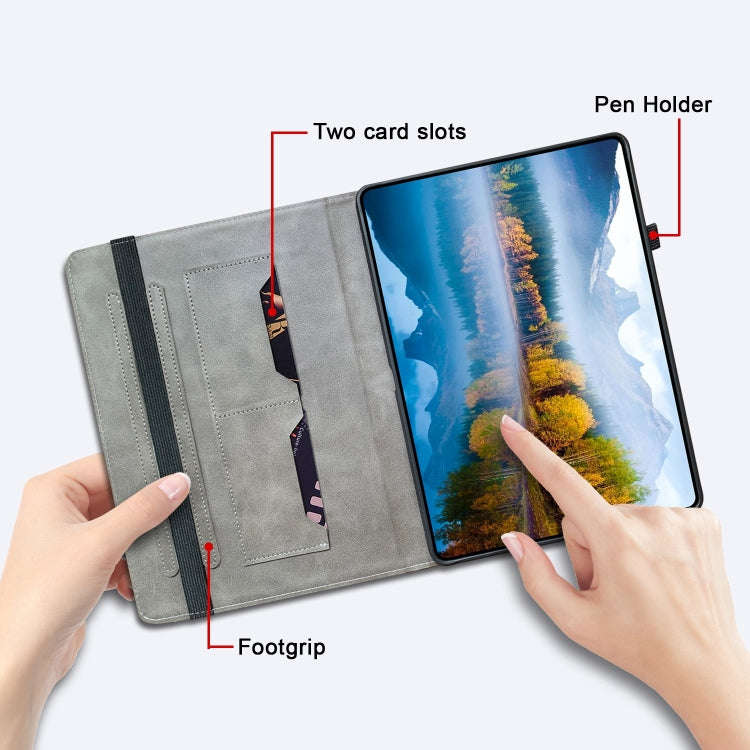 For Lenovo Tab K11 Plus Crystal Texture Painted Leather Tablet Case(Gold Butterfly Rose)