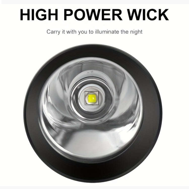 819 T20 1000LM USB Rechargeable LED Flashlight Not Battery(Black)