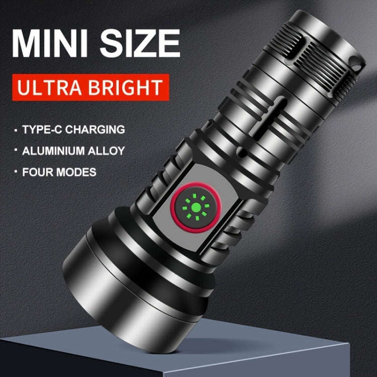 819 T20 1000LM USB Rechargeable LED Flashlight Not Battery(Black)