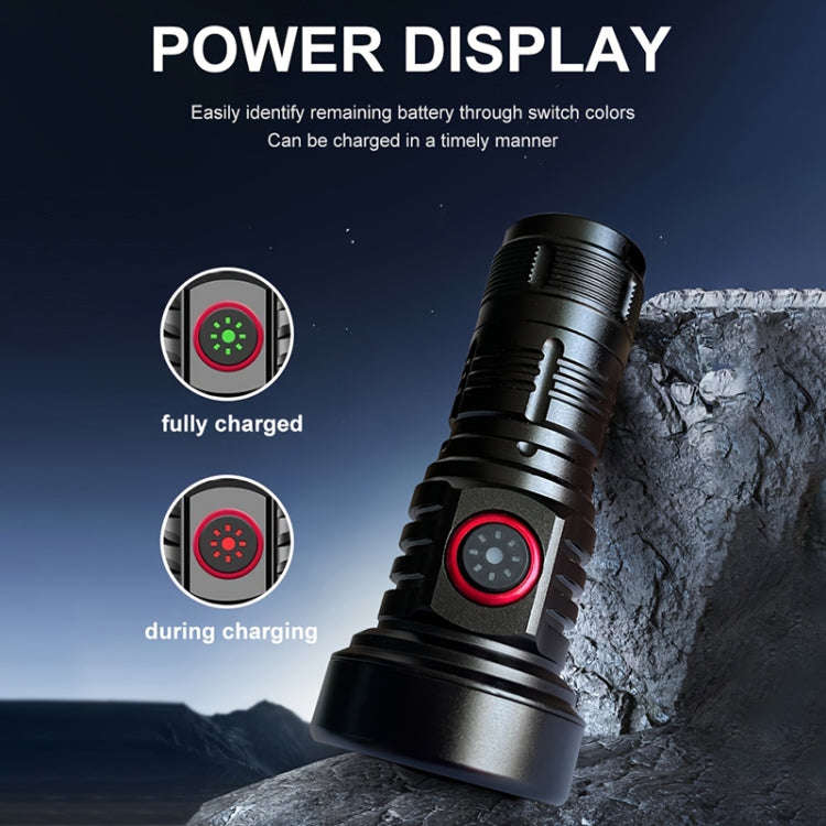 819 T20 1000LM USB Rechargeable LED Flashlight Not Battery(Black)