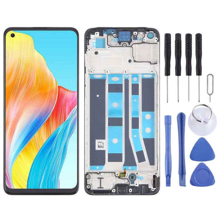 For OPPO A78 4G CPH2565 Original AMOLED LCD Screen Digitizer Full Assembly with Frame