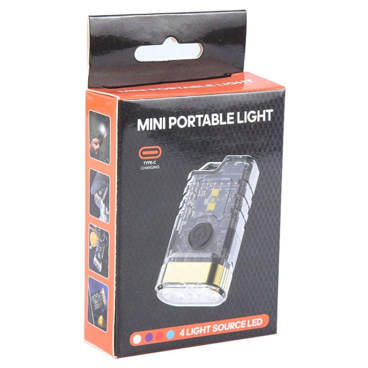 A11 Multi-function Mini Portable Light Dual LED Flashlight(Black)