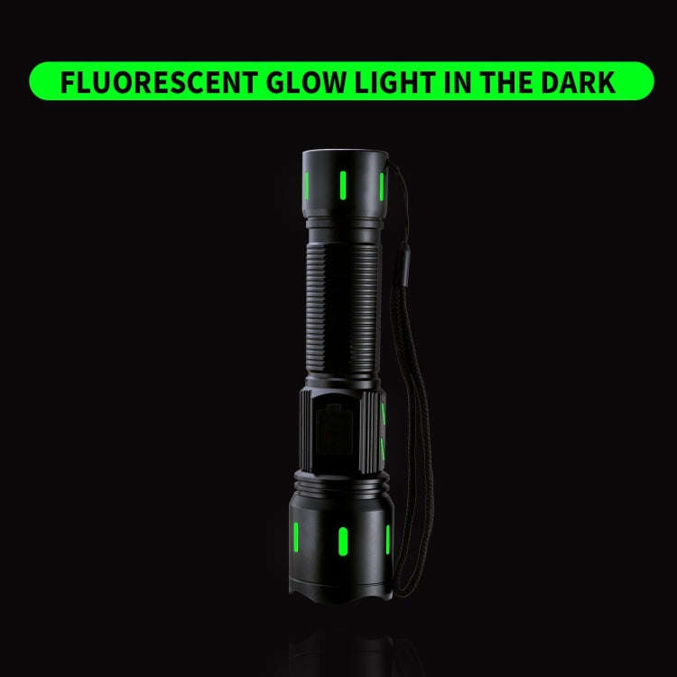 A800 20W Spotlight 2000LM USB Rechargeable LED Flashlight(Black)