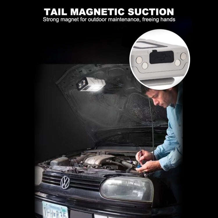 HW-213 Multi-function Rotating Sensing Cap Clip Work Light(Grey)