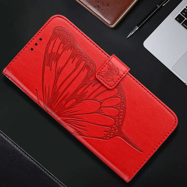 For Nothing CMF Phone 1 Embossed Butterfly Leather Phone Case(Red)