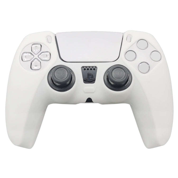 For Sony PS5 Silicone Gamepad Protective Case(White)