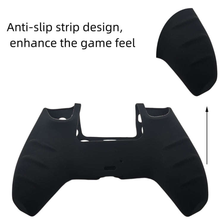 For Sony PS5 Silicone Gamepad Protective Case(Black)