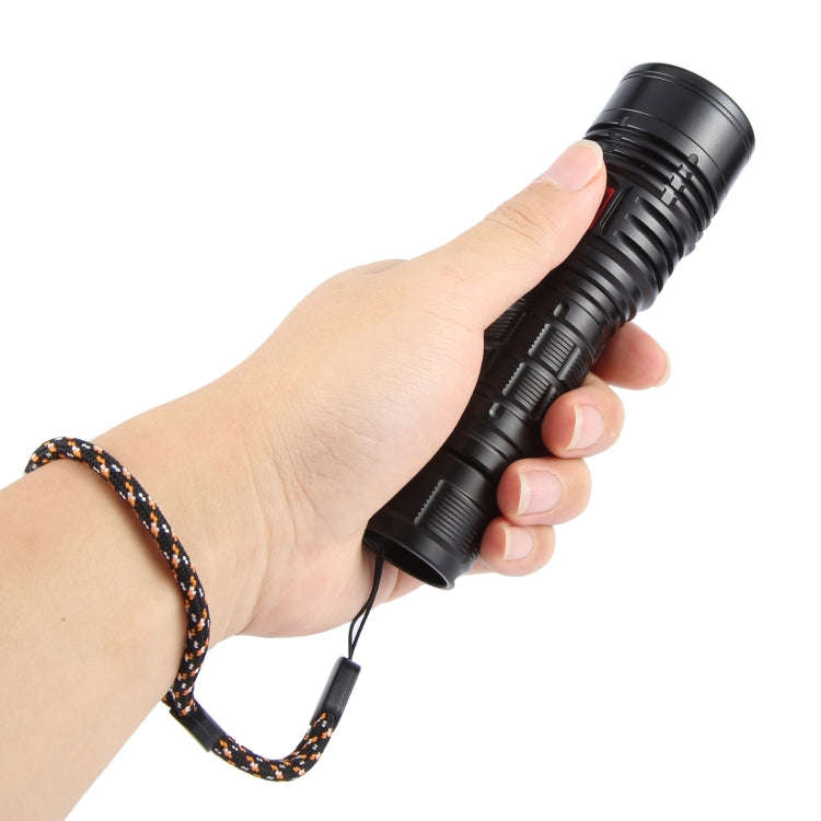 813 T40 1200LM USB Rechargeable LED Flashlight(Black)