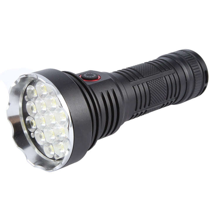 W5201-1 19 LEDs 3200LM Super Bright Rechargeable Flashlight(Black)