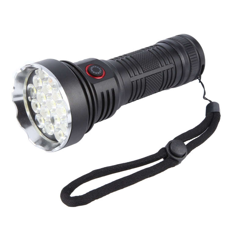 W5201-1 19 LEDs 3200LM Super Bright Rechargeable Flashlight(Black)