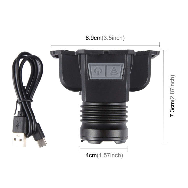 HL-03 Intelligent Induction Zoom Headlight Work Light(Black)