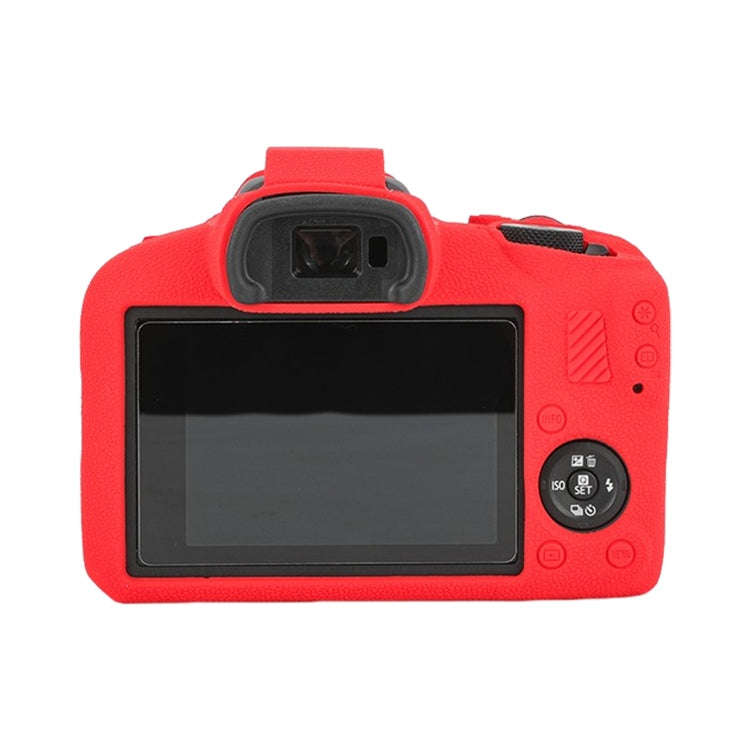 For Canon EOS R100 Litchi Texture Soft Silicone Protective Case(Red)