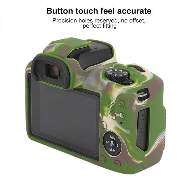 For Canon EOS R100 Glossy Soft Silicone Protective Case(Camouflage)