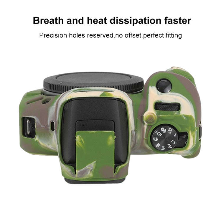 For Canon EOS R100 Glossy Soft Silicone Protective Case(Camouflage)