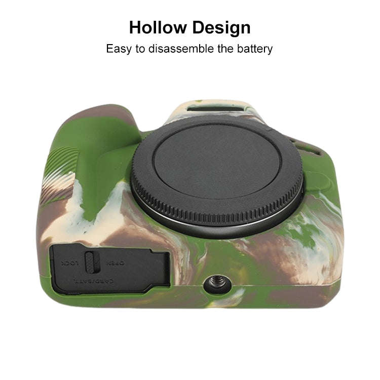 For Canon EOS R100 Glossy Soft Silicone Protective Case(Camouflage)