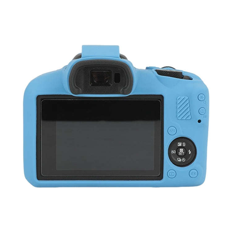 For Canon EOS R100 Glossy Soft Silicone Protective Case(Blue)