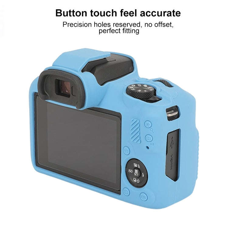 For Canon EOS R100 Glossy Soft Silicone Protective Case(Blue)