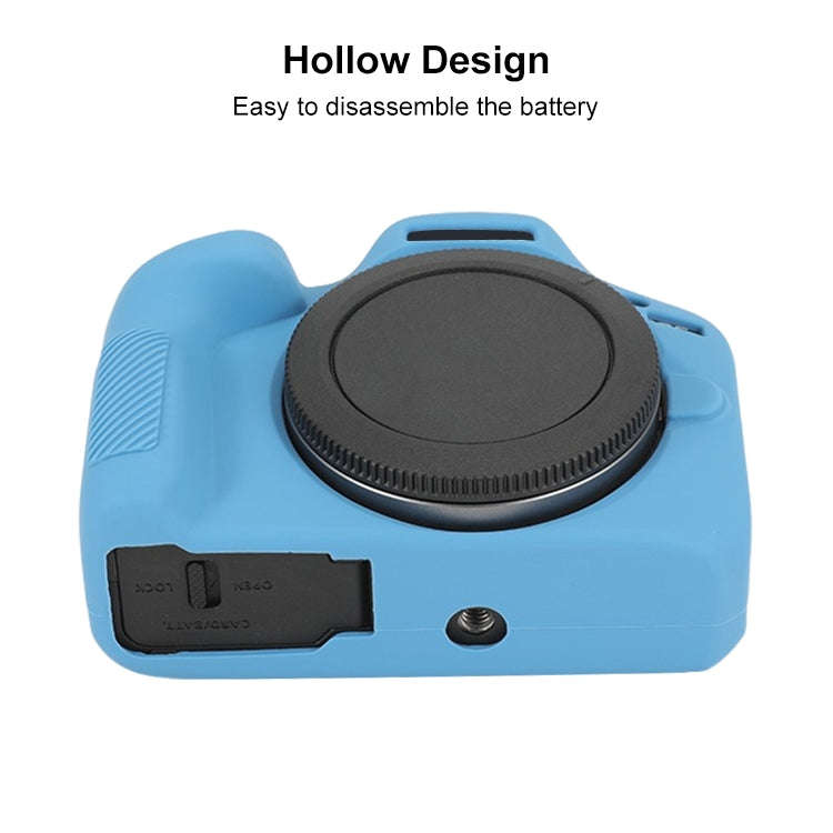 For Canon EOS R100 Glossy Soft Silicone Protective Case(Blue)